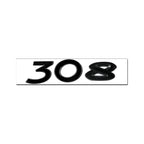 Logo arrière noir Peugeot 206 207 308 3008 5008
