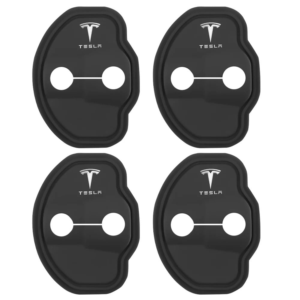 Lot de Protections de Serrure Noire pour Tesla Model 3 / Y