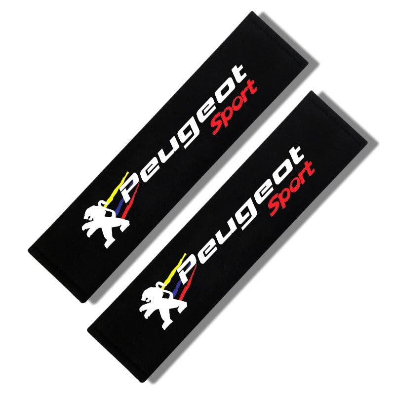 Paire de fourreaux de ceinture de sécurité logo Peugeot Sport