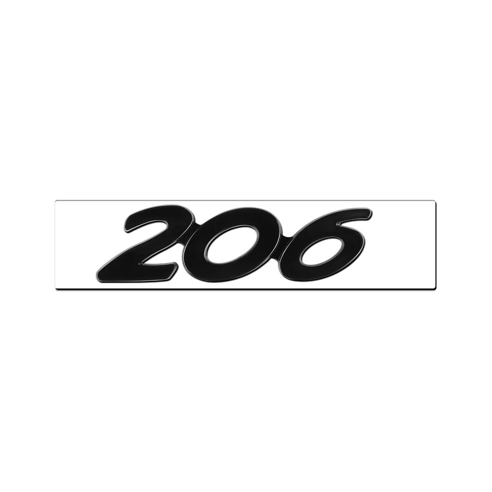 Logo arrière noir Peugeot 206 207 308 3008 5008