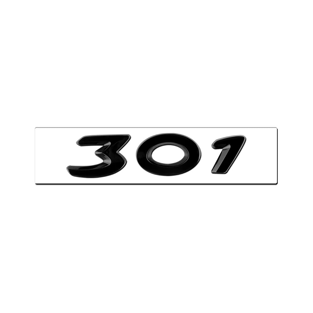 Logo arrière noir Peugeot 206 207 308 3008 5008