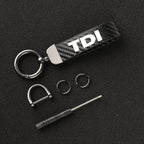 Porte-clés motorisation TDI - Finition look carbone