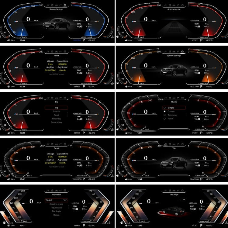 Système Virtual Cockpit compteur digital pour BMW Séries F et G