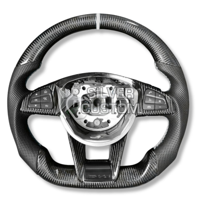 Volant sport Mercedes-AMG W205 finition fibre de carbone