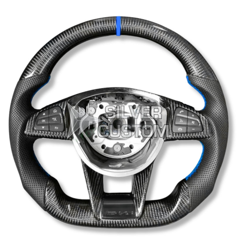 Volant sport Mercedes-AMG W205 finition fibre de carbone