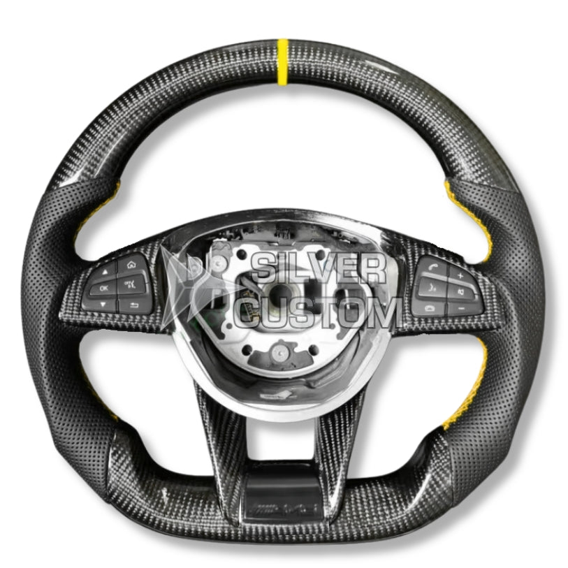 Volant sport Mercedes-AMG W205 finition fibre de carbone