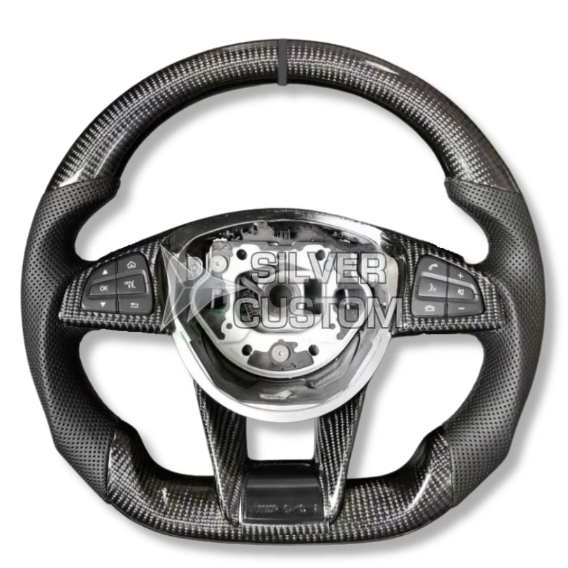 Volant sport Mercedes-AMG W205 finition fibre de carbone