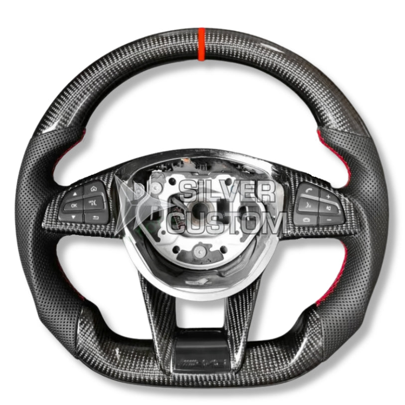 Volant sport Mercedes-AMG W205 finition fibre de carbone