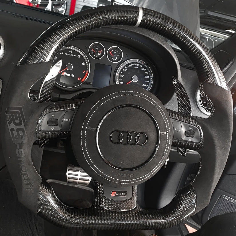 Volant Audi R8 Gen 1 / TT 8J en fibre de carbone