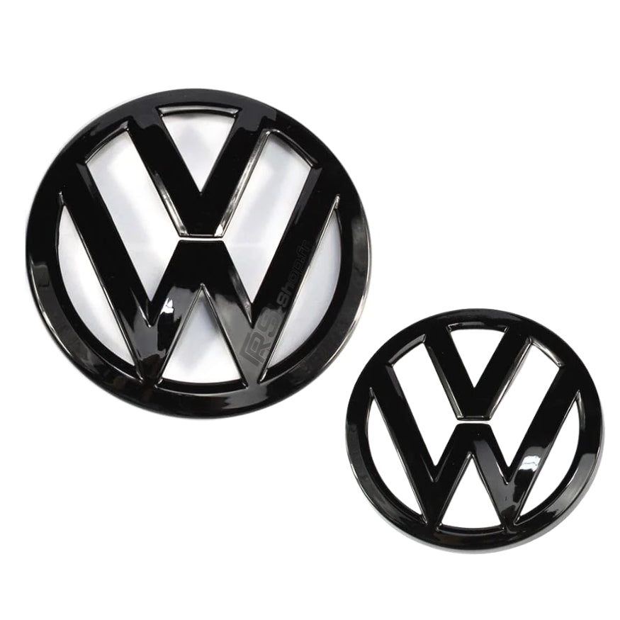 Logo VW noir 3D relief pour Volkswagen Golf V VI VII