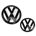 Logo VW noir 3D relief pour Volkswagen Golf V VI VII