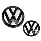 Logo VW noir 3D relief pour Volkswagen Golf V VI VII