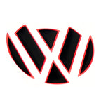 Sticker de logo VW noir et rouge pour Volkswagen Golf 7.5